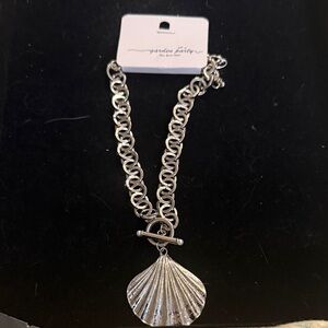 Silver Shell Pendant Necklace